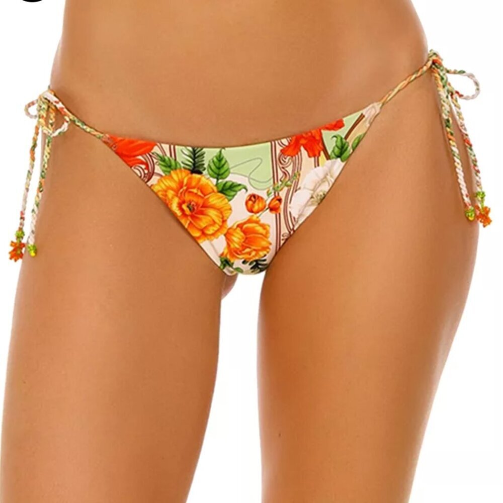 Agua Bendita Alegria Ete Tassel Tie Bikini Bottom  L